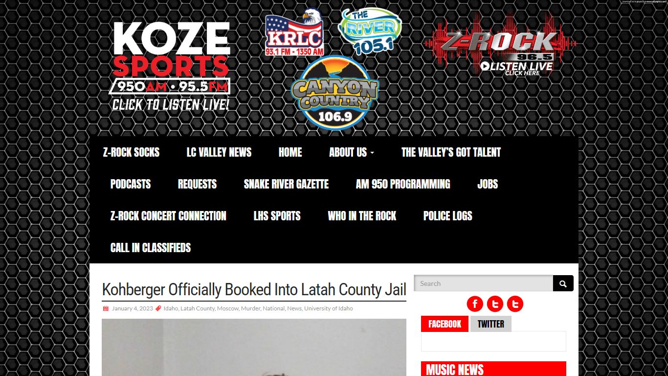 Kohberger Officially Booked Into Latah County Jail | KOZE