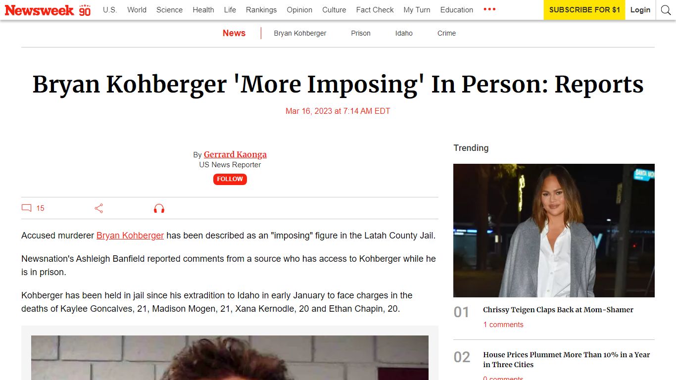 Bryan Kohberger 'More Imposing' In Person: Reports - Newsweek